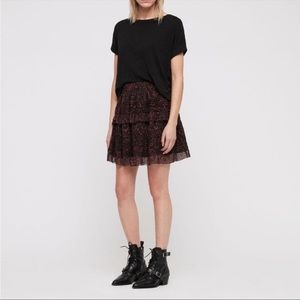All Saints Sanse Rosey Tiered Skirt